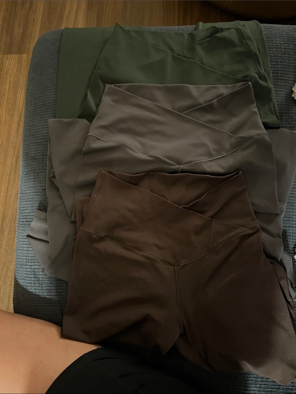 aerie Womens High-Waist Leggings Set — Olive, Taupe, Chocolate Brown